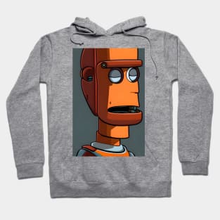 Orange talking robot Hoodie